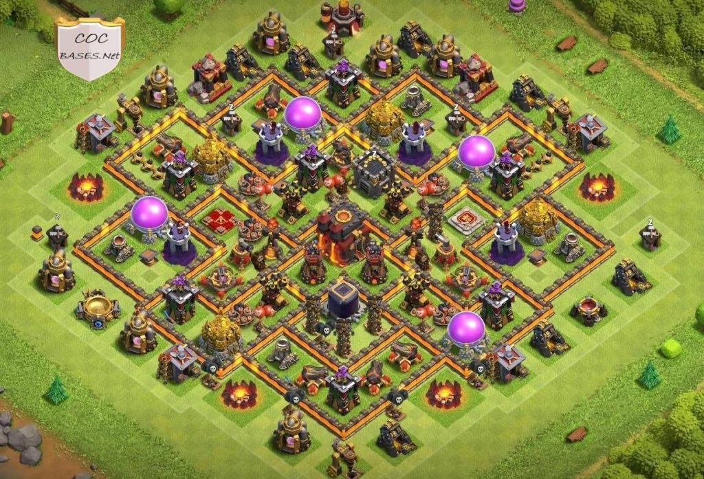 clash of clans th10 trophy base anti everything