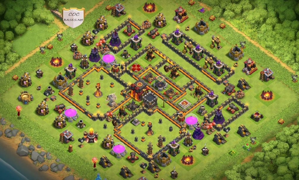 clash of clans th10 trophy base copy link