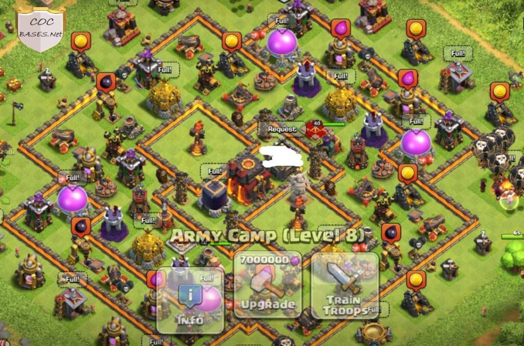 clash of clans th10 trophy layout link