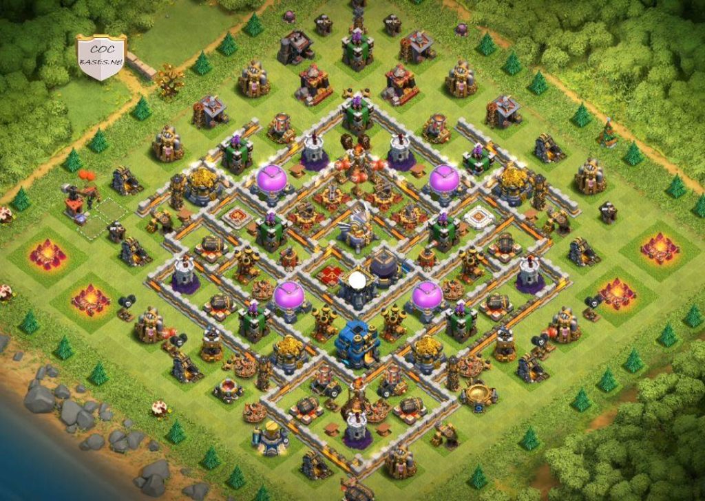 clash of clans th12 farming base hybrid