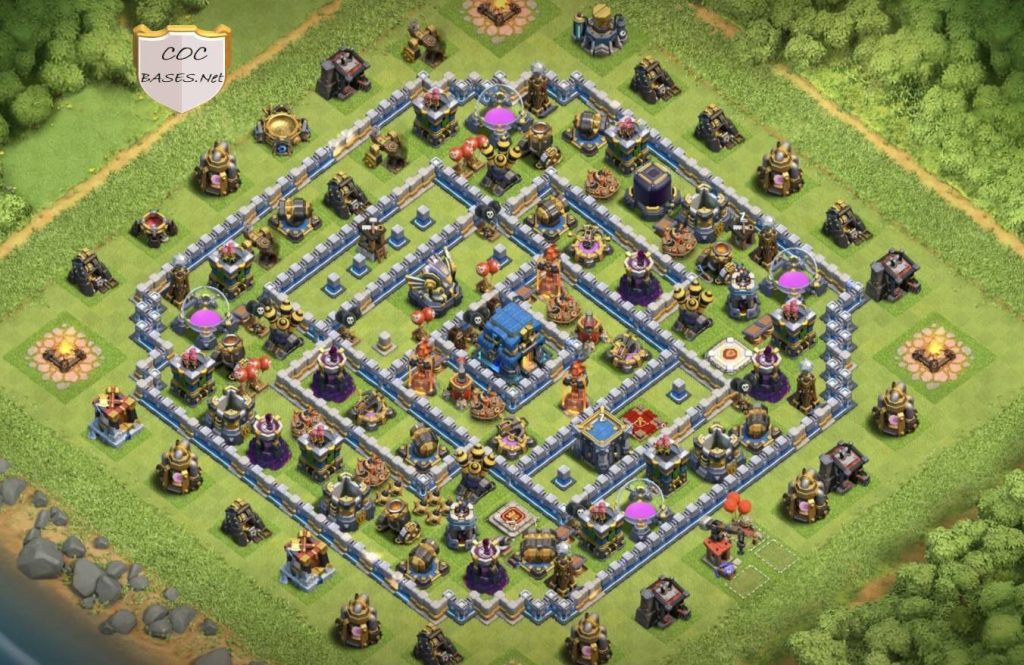 clash of clans th12 hybrid layout link