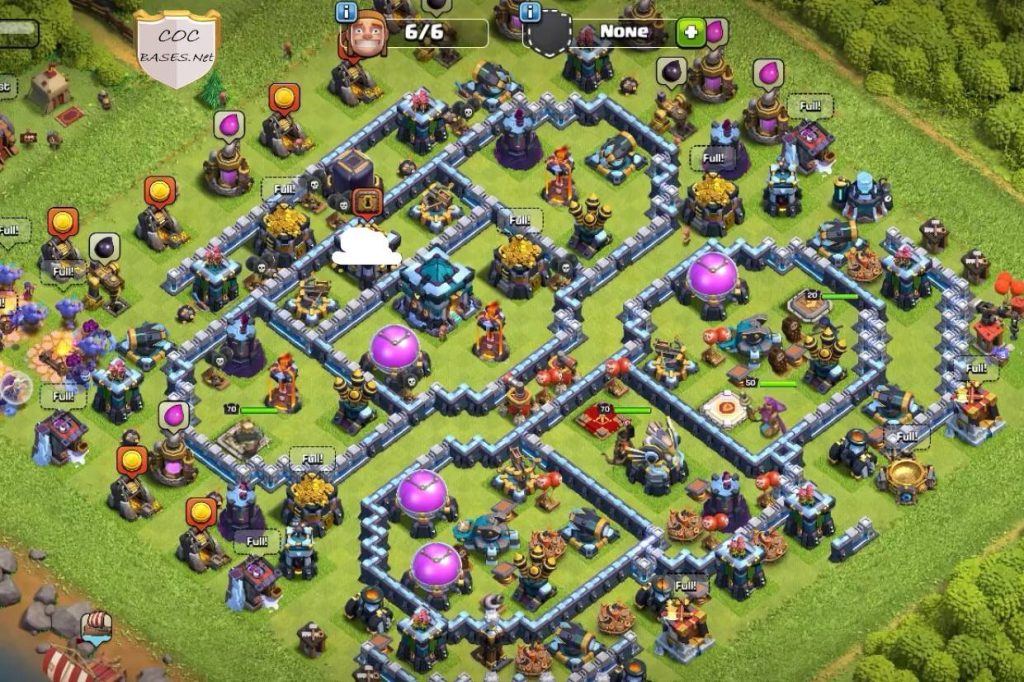 clash of clans th13 hybrid base 2023