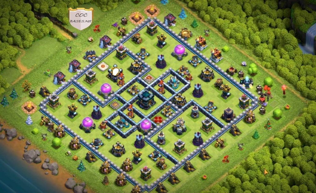 clash of clans th13 hybrid base copy link