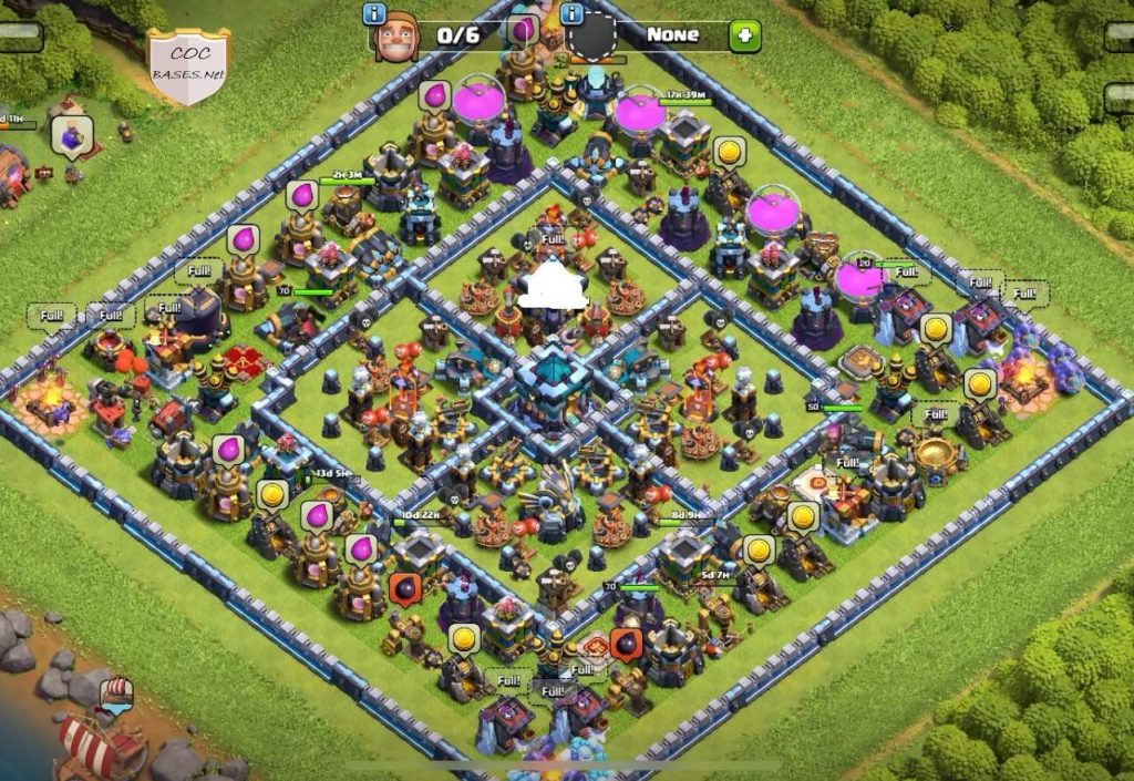 clash of clans th13 hybrid base link