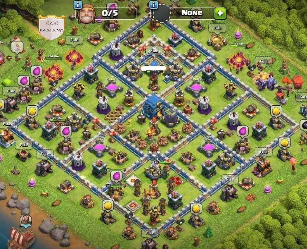 clash of clans th13 hybrid base reddit