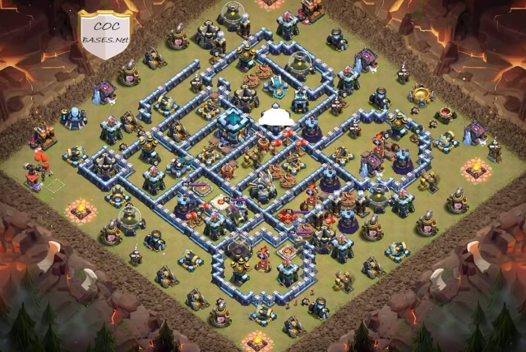 clash of clans th13 trophy base anti everything