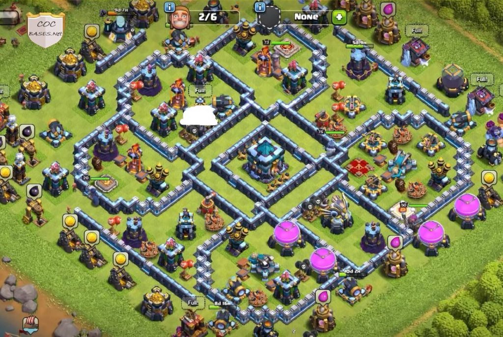 clash of clans th13 trophy base link