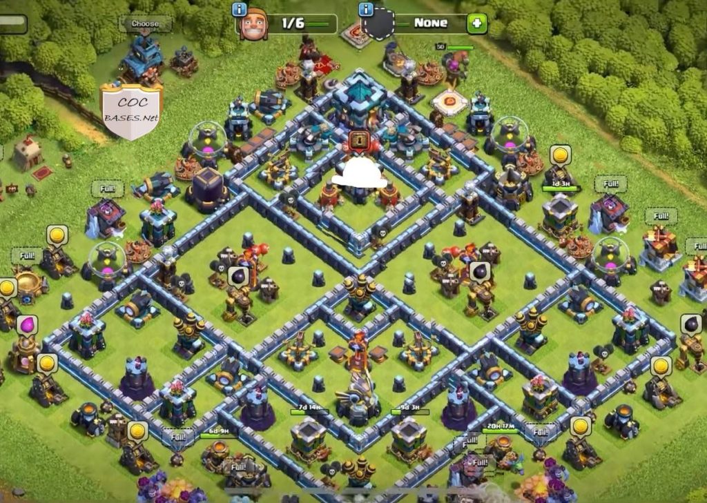 clash of clans th13 war base 2023