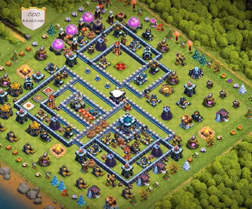 clash of clans th13 war base anti everything