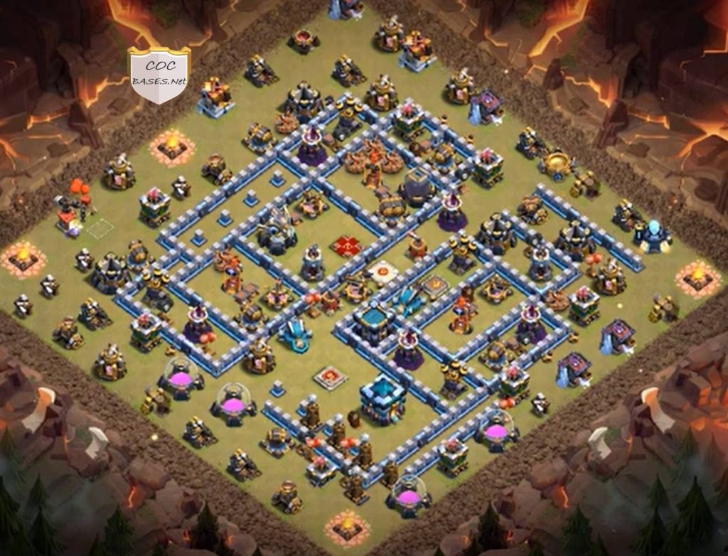 clash of clans th13 war base link