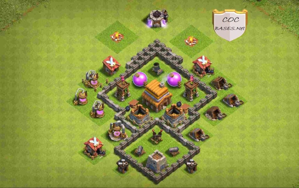 clash of clans th4 base anti everything