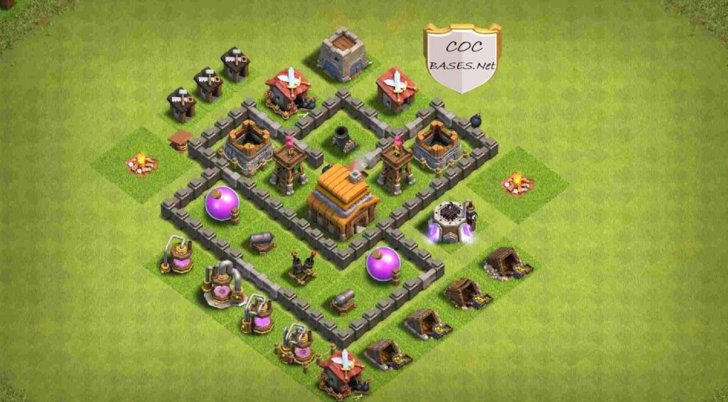 clash of clans th4 farming base copy link