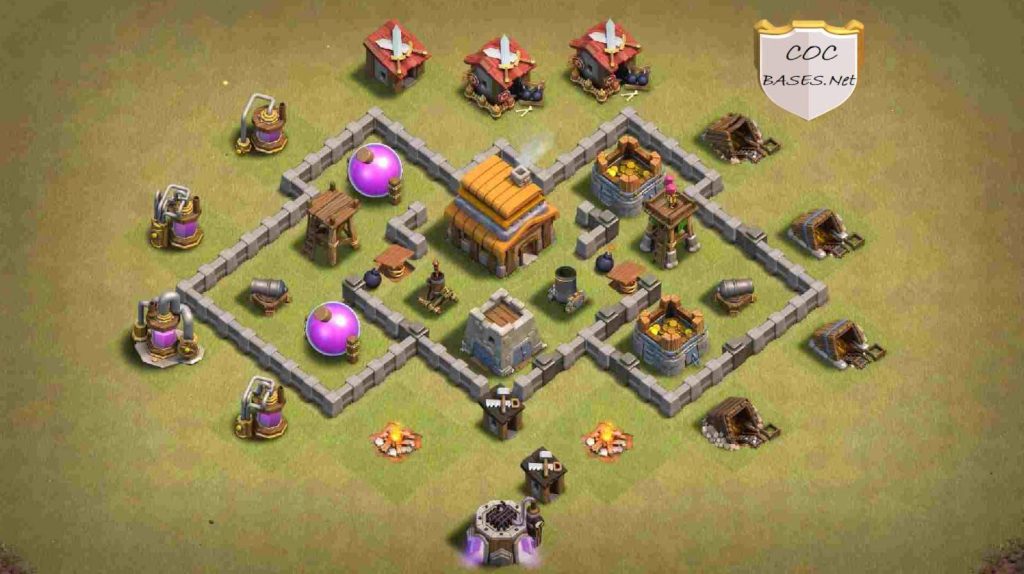 clash of clans th4 trophy base link