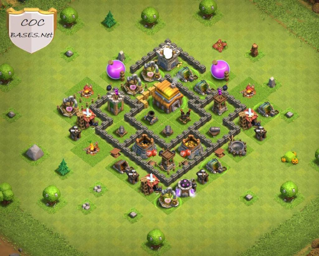 clash of clans th5 base anti everything