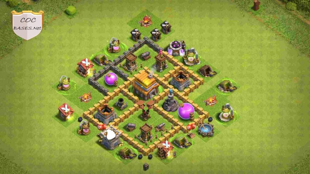 clash of clans th5 farming base hybrid