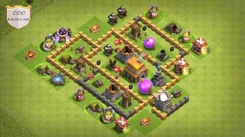 clash of clans th5 farming base link