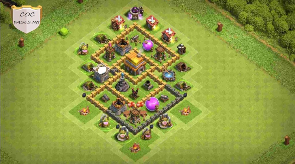 clash of clans th5 trophy base link