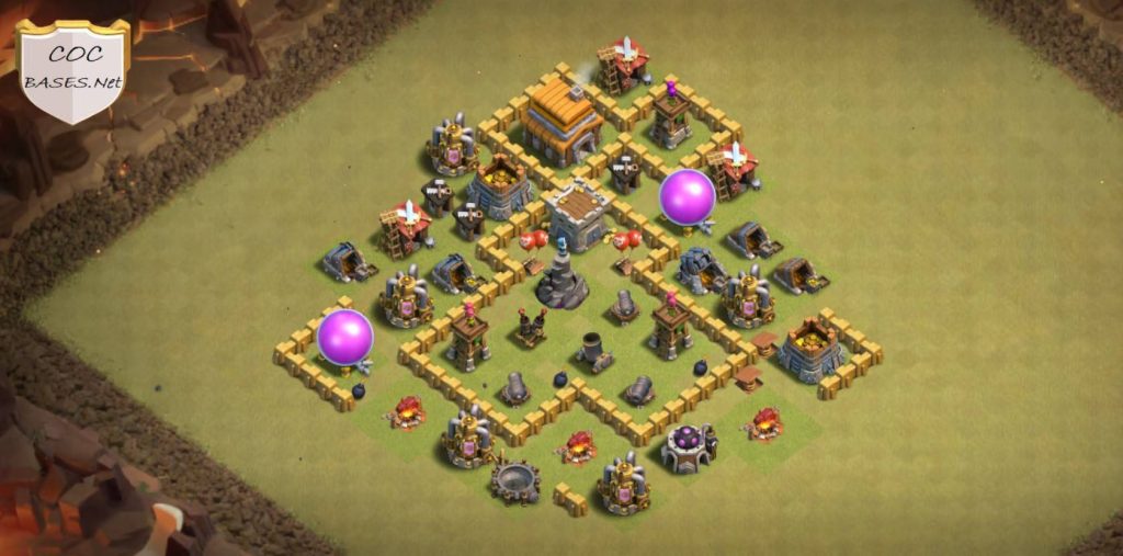 clash of clans th5 war base link