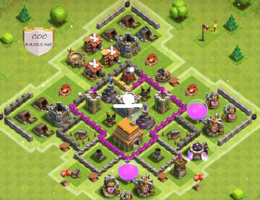 clash of clans th6 trophy base 2023