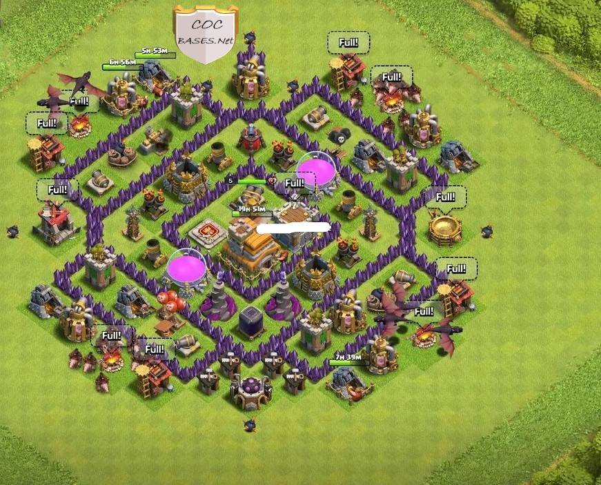 clash of clans th7 farming base anti everything