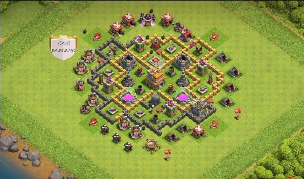 clash of clans th7 farming base link