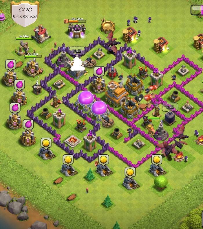 clash of clans th7 farming base