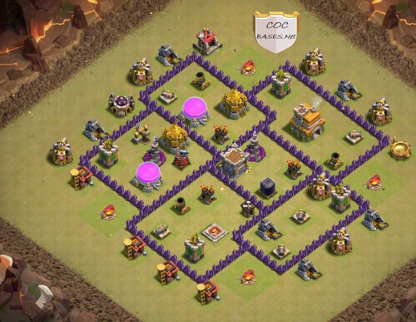 clash of clans th7 hybrid layout link