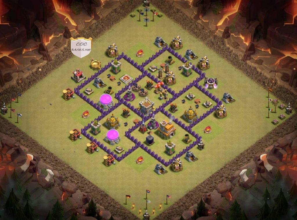 clash of clans th7 war base link