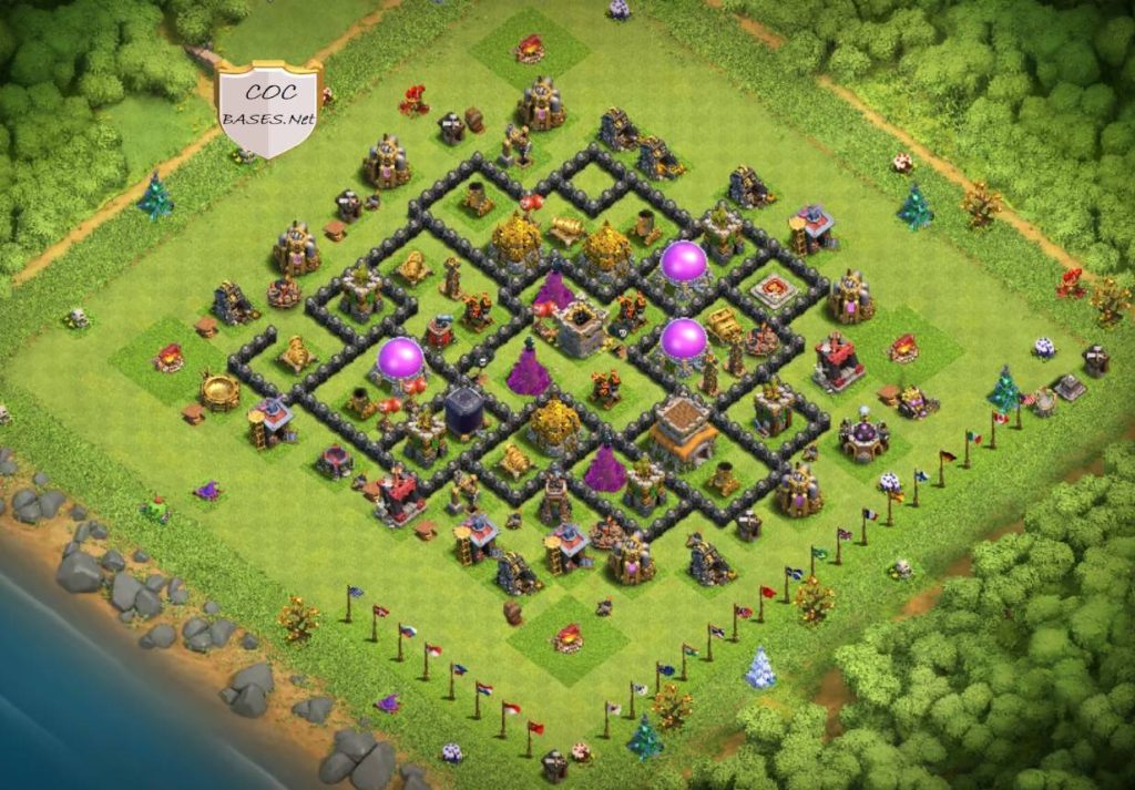clash of clans th8 base 2023