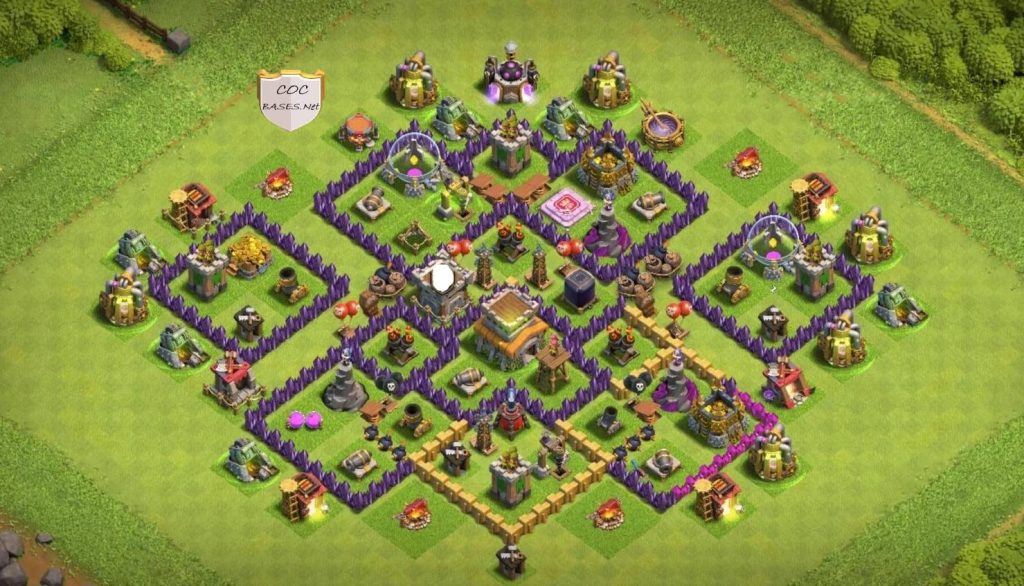 clash of clans th8 farming layout picture