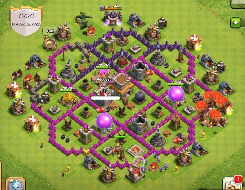 clash of clans th8 hybrid layout link