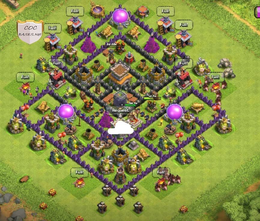clash of clans th8 layout copy link