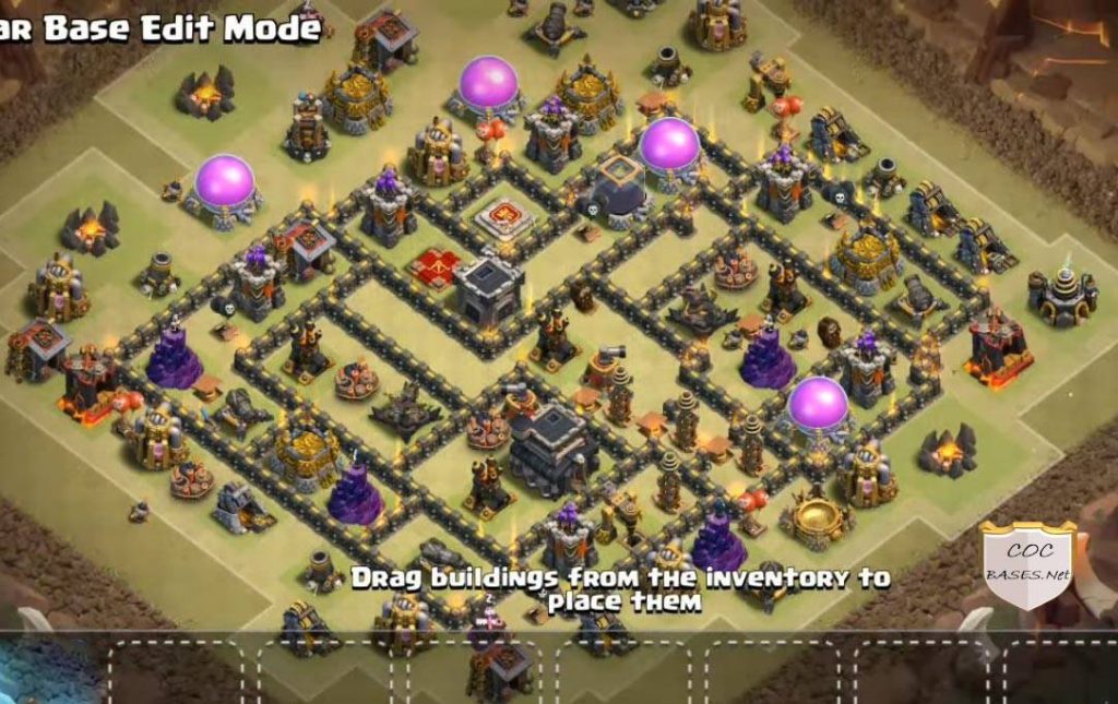 clash of clans th9 base war layout design hd pic download