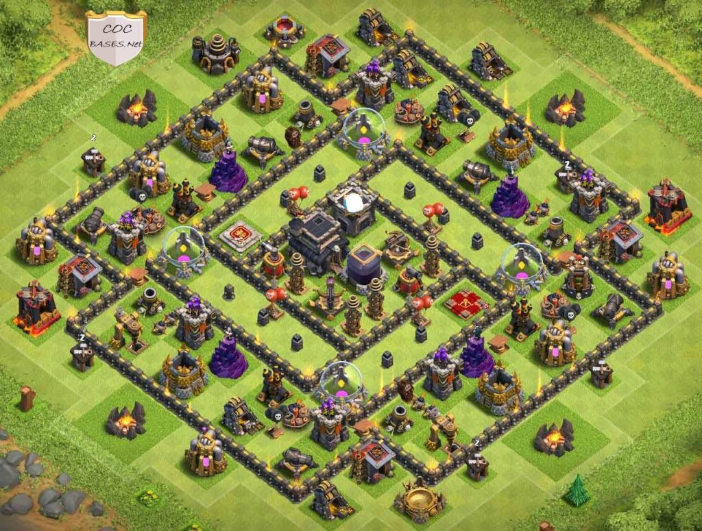 clash of clans th9 base war layout design hd picture