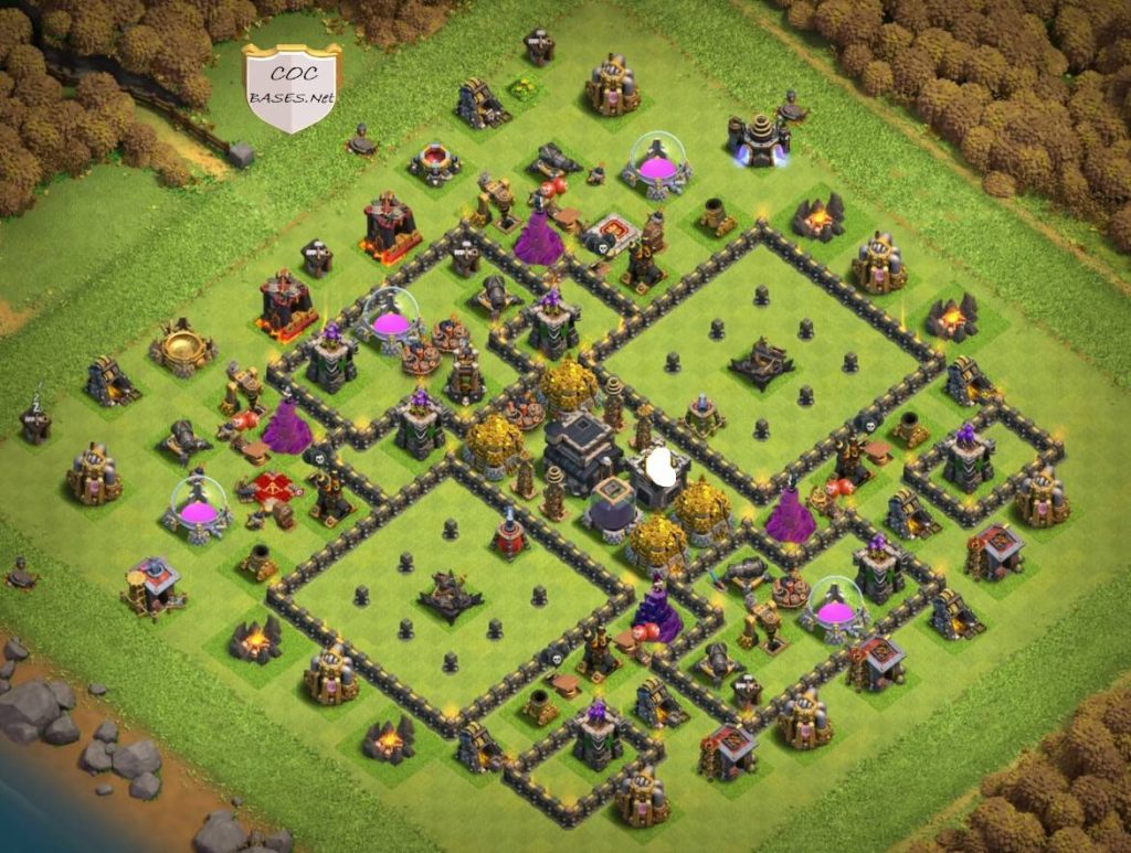 clash of clans th9 trophy base