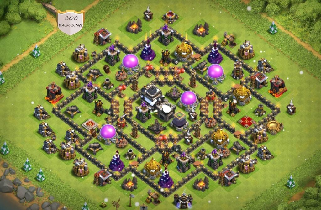 clash of clans th9 trophy base link