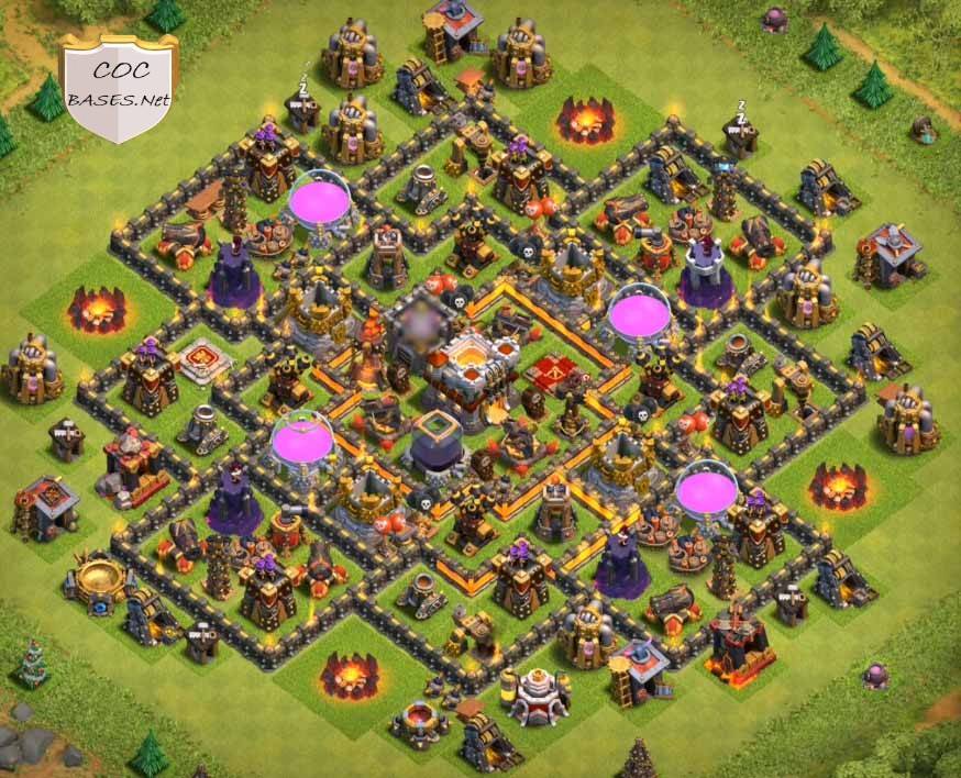 clash of clans town hall 10 hybrid base