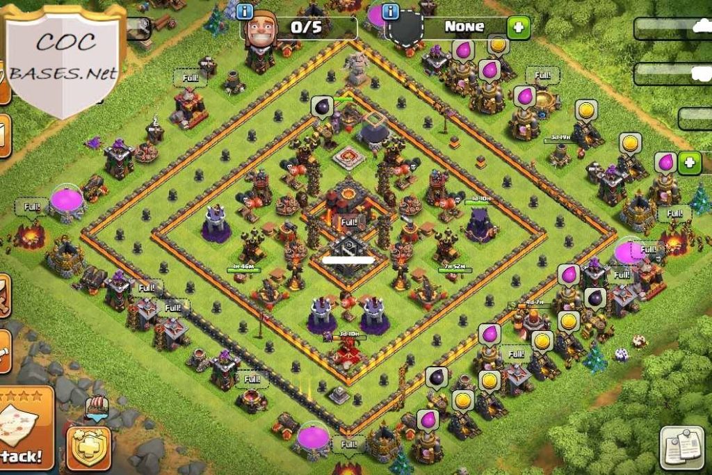 clash of clans town hall 10 trophy base