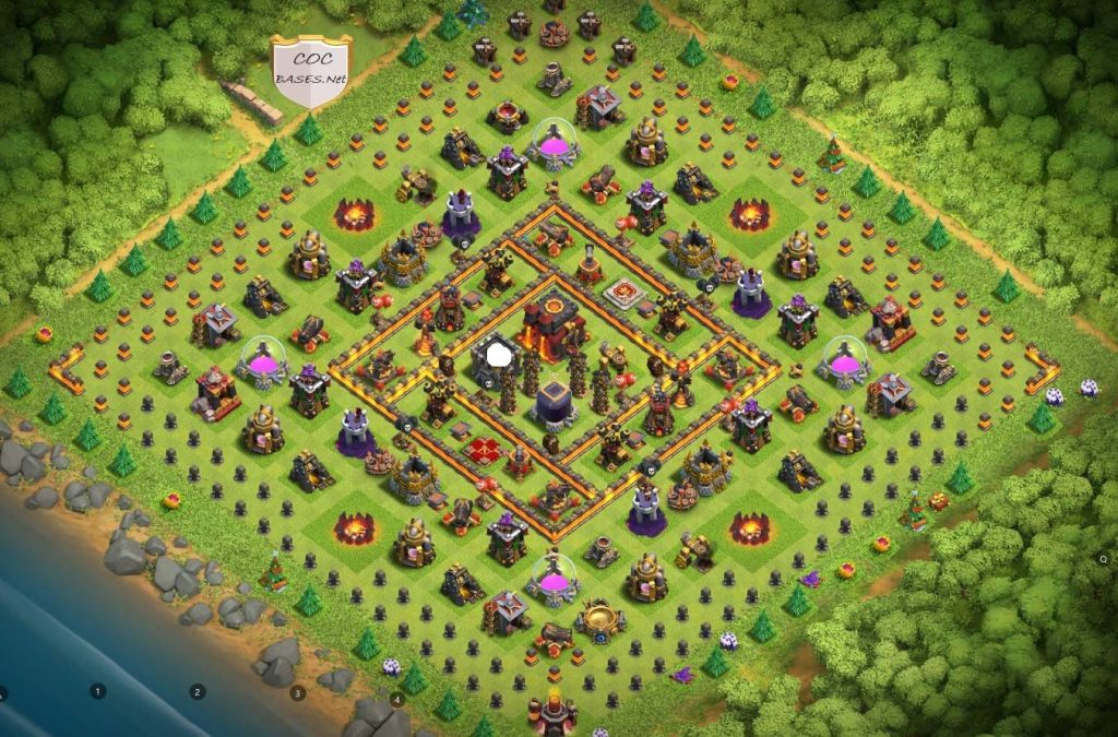 clash of clans town hall 10 trophy base 2023