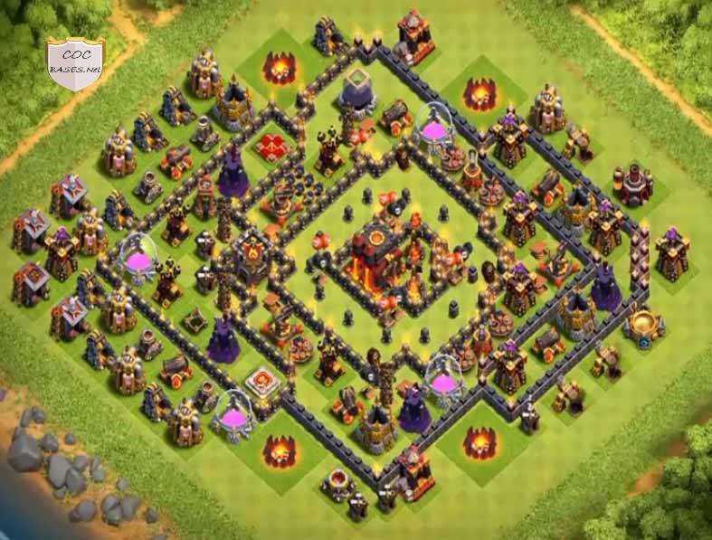 clash of clans town hall 10 trophy base layout