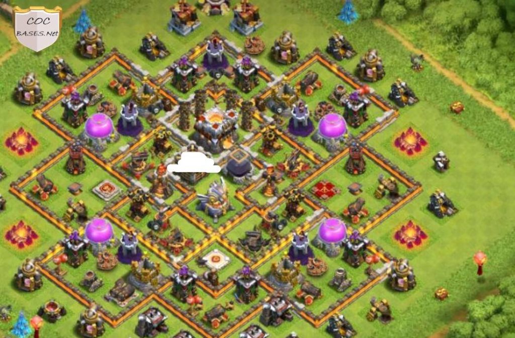 clash of clans town hall 11 hybrid base map link
