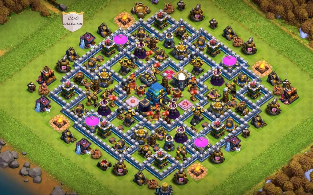 clash of clans town hall 12 hybrid base map link