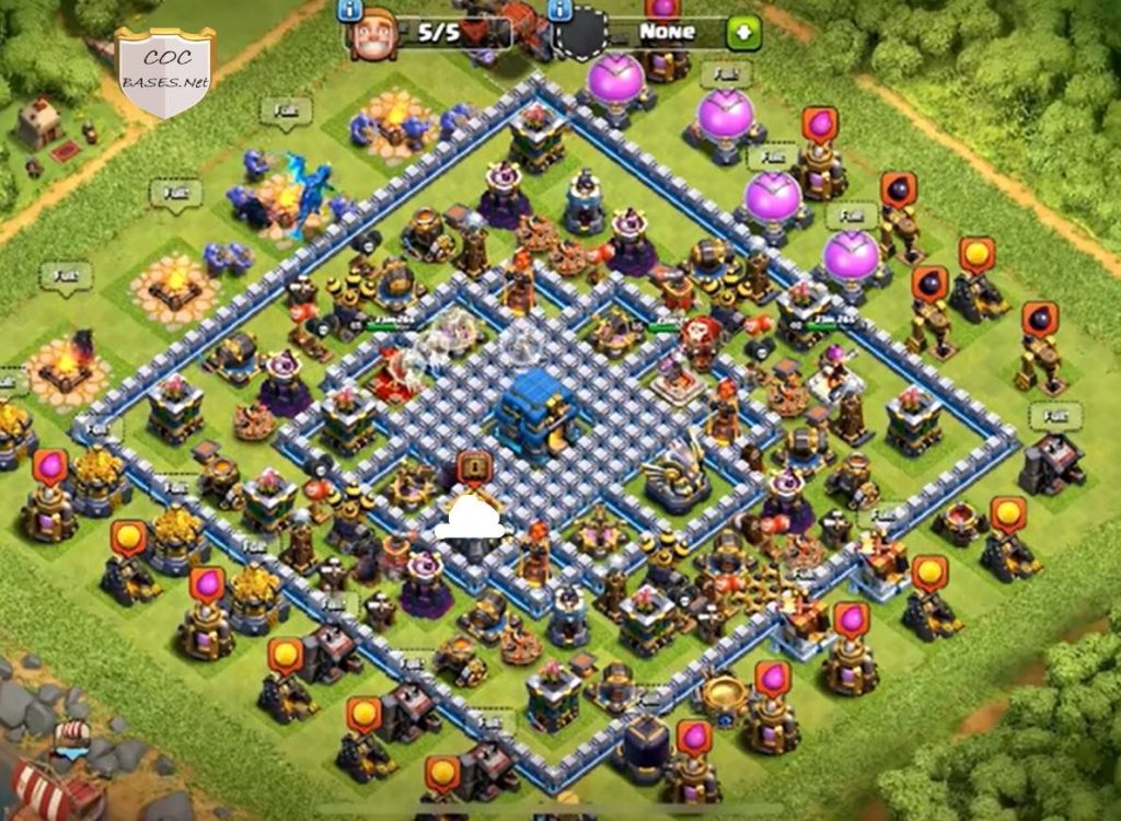clash of clans town hall 12 trophy base layout