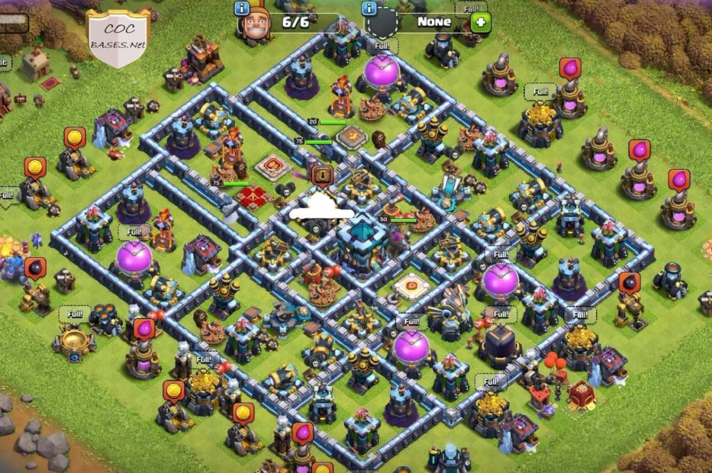 clash of clans town hall 13 hybrid base