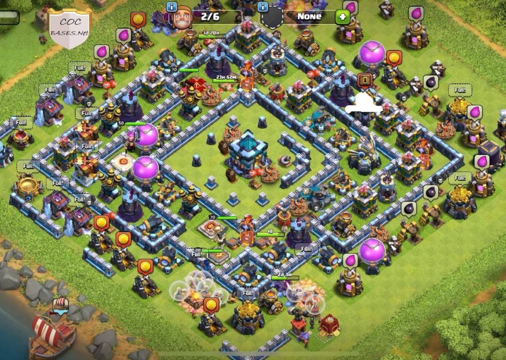 clash of clans town hall 13 hybrid base link