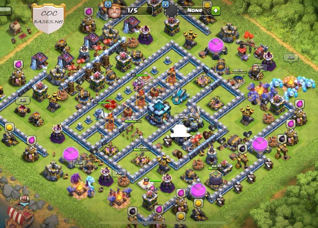 clash of clans town hall 13 trophy base 2023