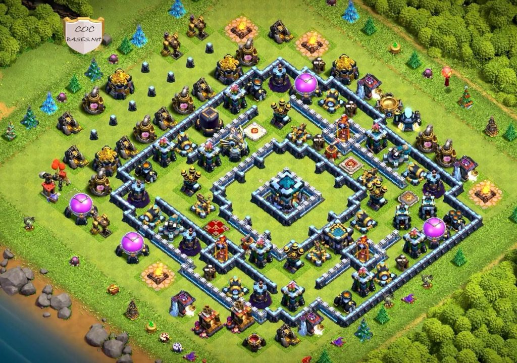 clash of clans town hall 13 trophy base layout