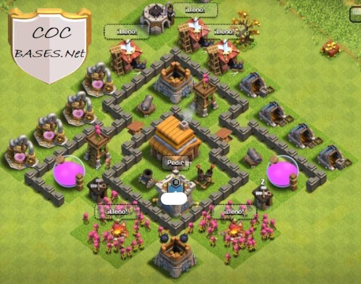 clash of clans town hall 4 base link