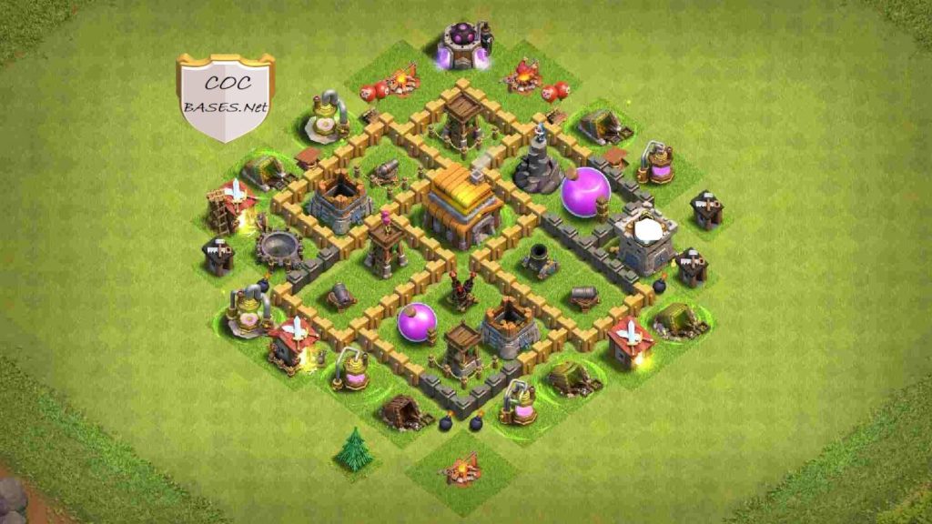 clash of clans town hall 5 farming base layout