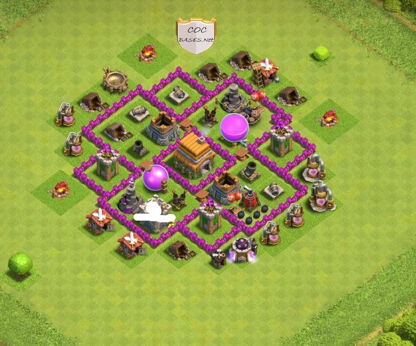 clash of clans town hall 6 hybrid base